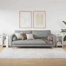 vidaXL 2 db fehér kisasztal polccal 25,5 x 27 x 60 cm