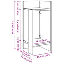 vidaXL 2 db fehér kisasztal polccal 25,5 x 27 x 60 cm