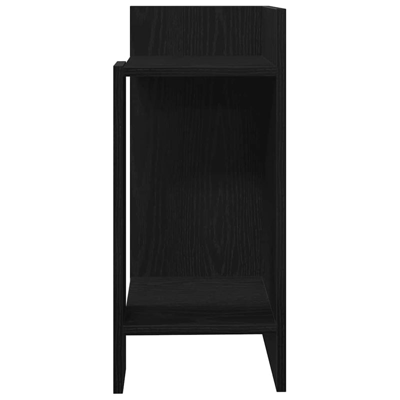 vidaXL 2 db fekete kisasztal polccal 25,5 x 27 x 60 cm
