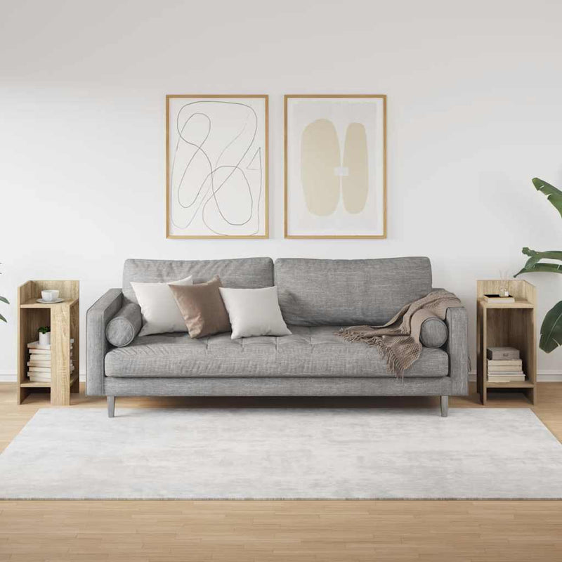 vidaXL 2 db sonoma tölgy kisasztal polccal 25,5 x 27 x 60 cm