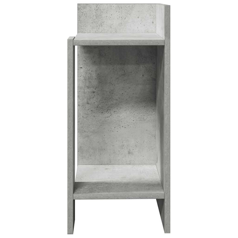 vidaXL 2 db betonszürke kisasztal polccal 25,5 x 27 x 60 cm
