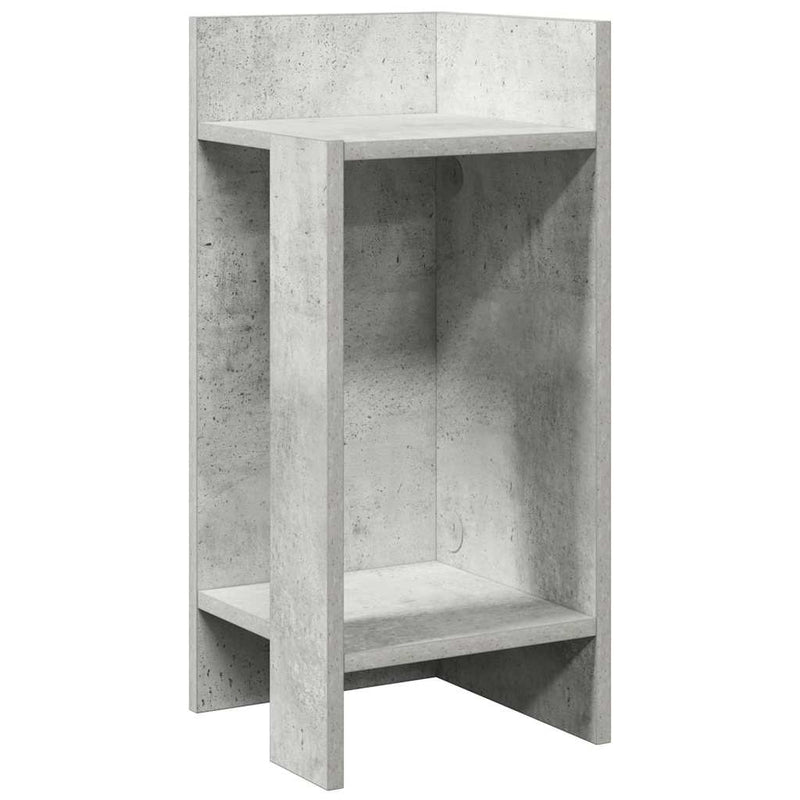 vidaXL 2 db betonszürke kisasztal polccal 25,5 x 27 x 60 cm
