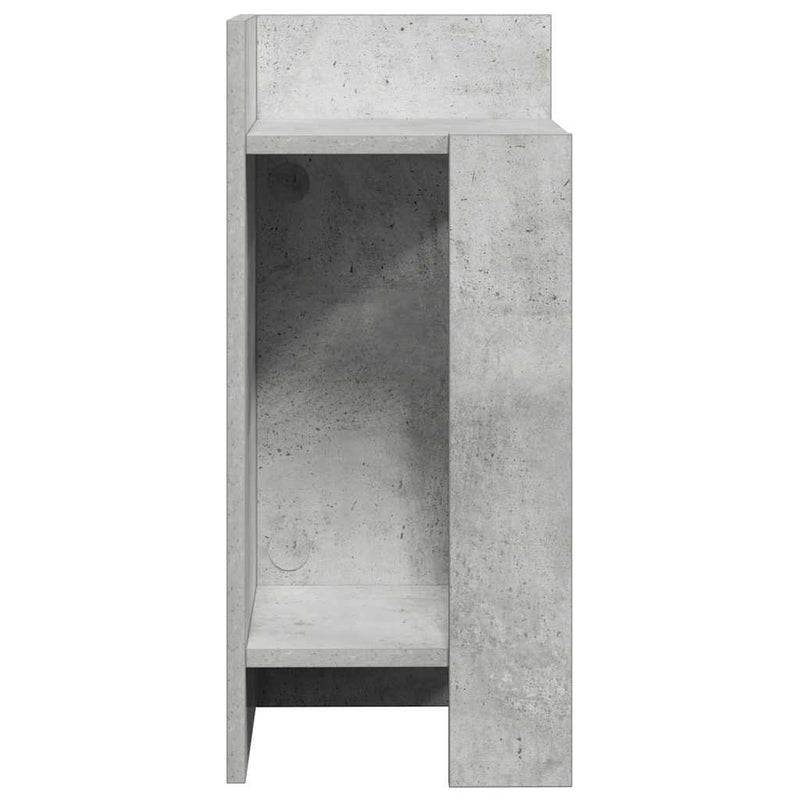 vidaXL 2 db betonszürke kisasztal polccal 25,5 x 27 x 60 cm