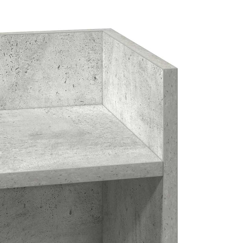 vidaXL 2 db betonszürke kisasztal polccal 25,5 x 27 x 60 cm