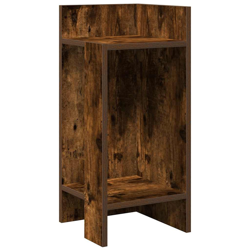 vidaXL 2 db füstös tölgy színű kisasztal polccal 25,5 x 27 x 60 cm