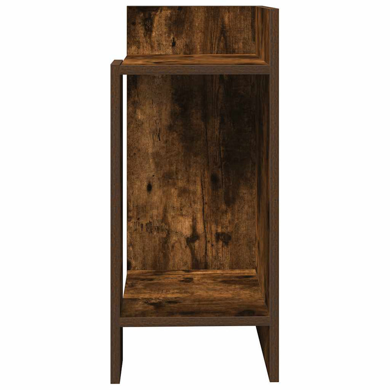 vidaXL 2 db füstös tölgy színű kisasztal polccal 25,5 x 27 x 60 cm