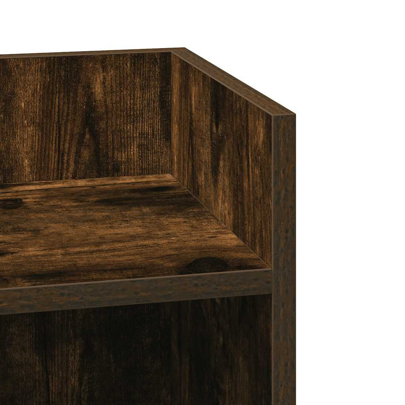 vidaXL 2 db füstös tölgy színű kisasztal polccal 25,5 x 27 x 60 cm