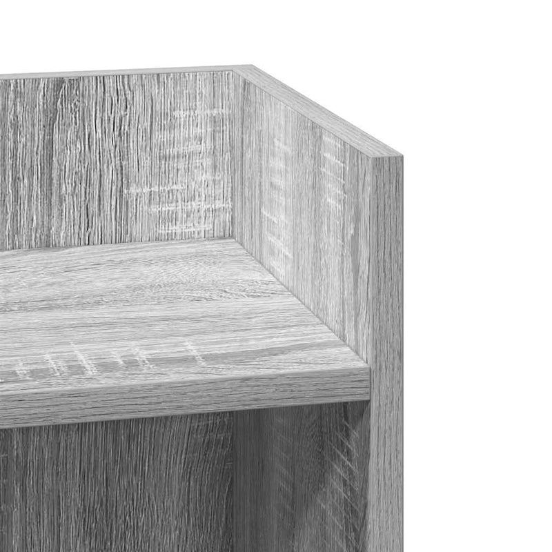 vidaXL szürke sonoma színű kisasztal polccal 25,5 x 27 x 60 cm