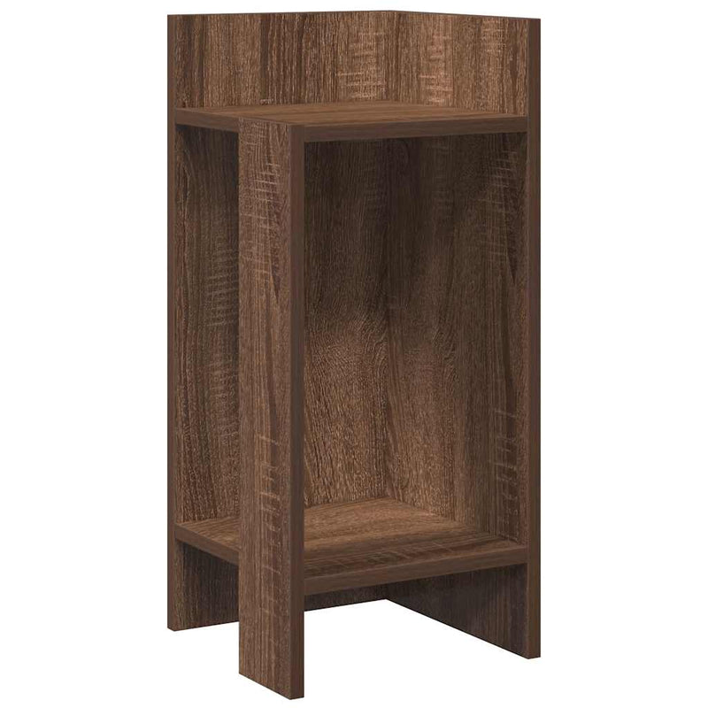 vidaXL 2 db barna tölgy színű kisasztal polccal 25,5 x 27 x 60 cm
