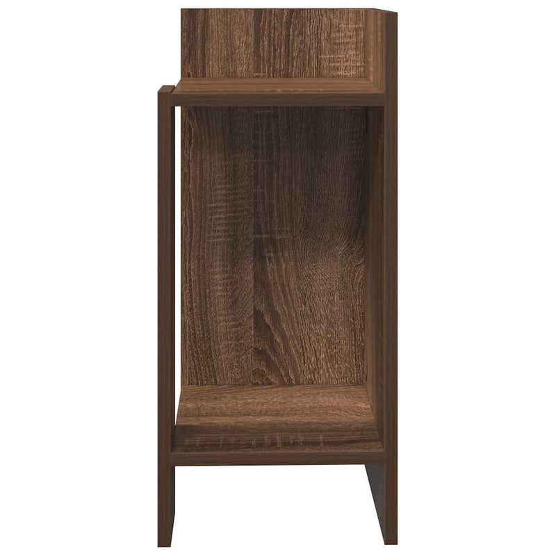 vidaXL 2 db barna tölgy színű kisasztal polccal 25,5 x 27 x 60 cm