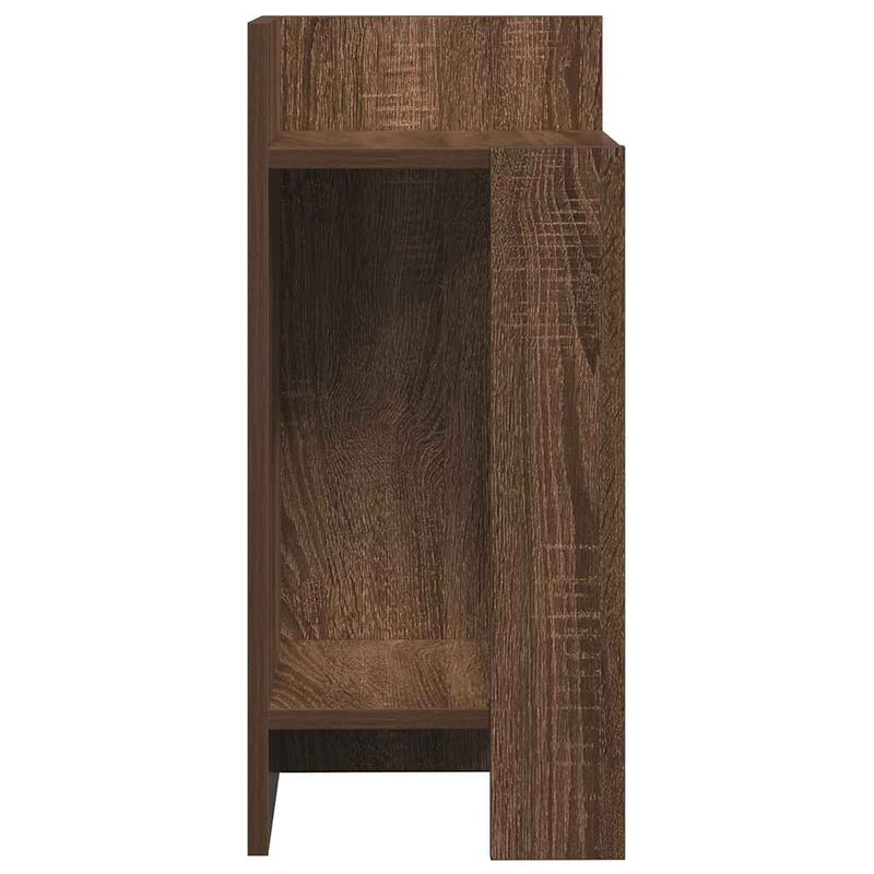 vidaXL 2 db barna tölgy színű kisasztal polccal 25,5 x 27 x 60 cm