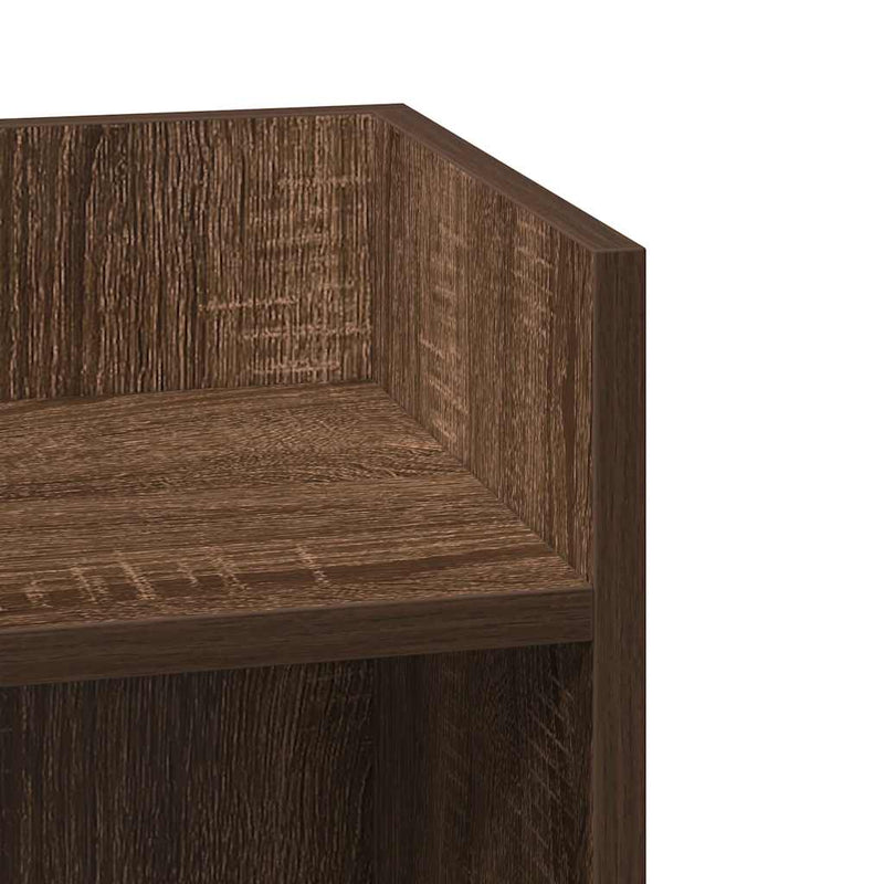 vidaXL 2 db barna tölgy színű kisasztal polccal 25,5 x 27 x 60 cm