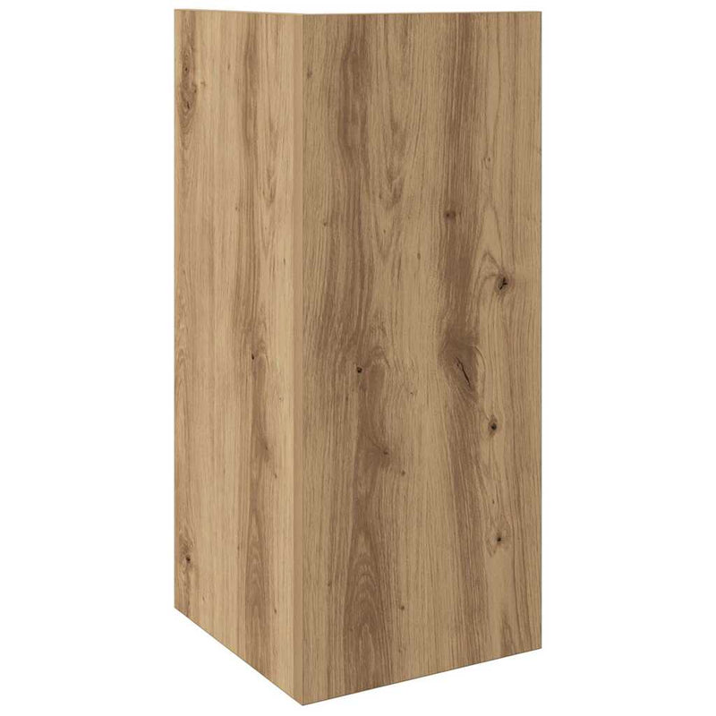 vidaXL 2 db kézműves tölgyszínű kisasztal polccal 25,5 x 27 x 60 cm