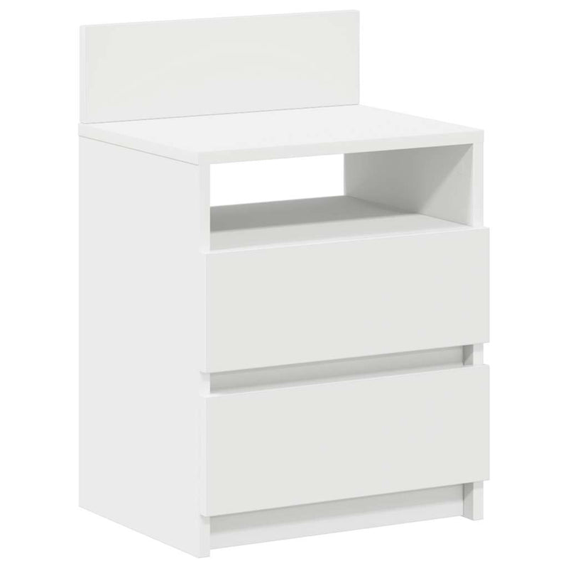 vidaXL 2 db fehér éjjeliszekrény 2 fiókkal 40x33x60 cm
