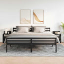 vidaXL 2 db fekete éjjeliszekrény 2 fiókkal 40x33x60 cm