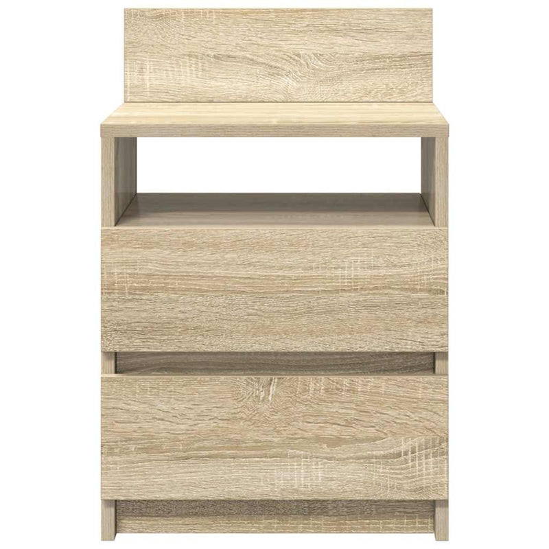 vidaXL 2 db sonoma tölgy színű éjjeliszekrény 2 fiókkal 40x33x60 cm
