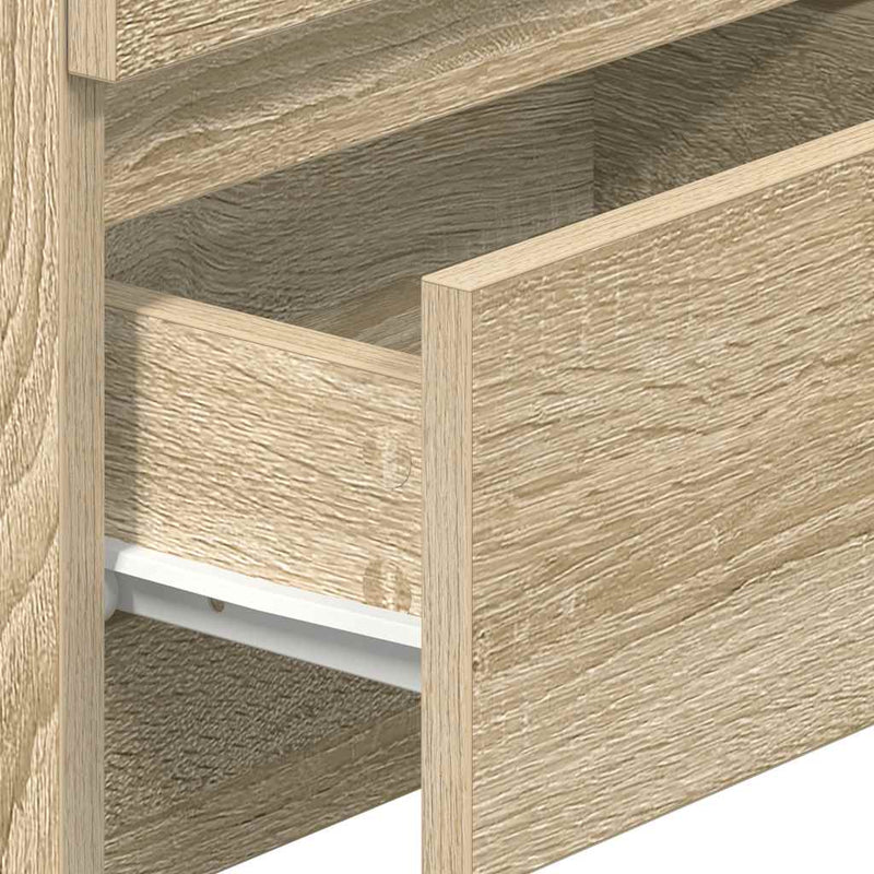 vidaXL 2 db sonoma tölgy színű éjjeliszekrény 2 fiókkal 40x33x60 cm