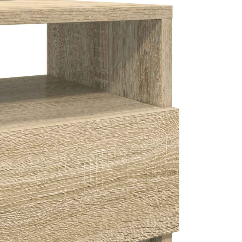 vidaXL 2 db sonoma tölgy színű éjjeliszekrény 2 fiókkal 40x33x60 cm