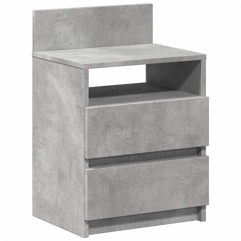 vidaXL betonszürke éjjeliszekrény 2 fiókkal 40x33x60 cm