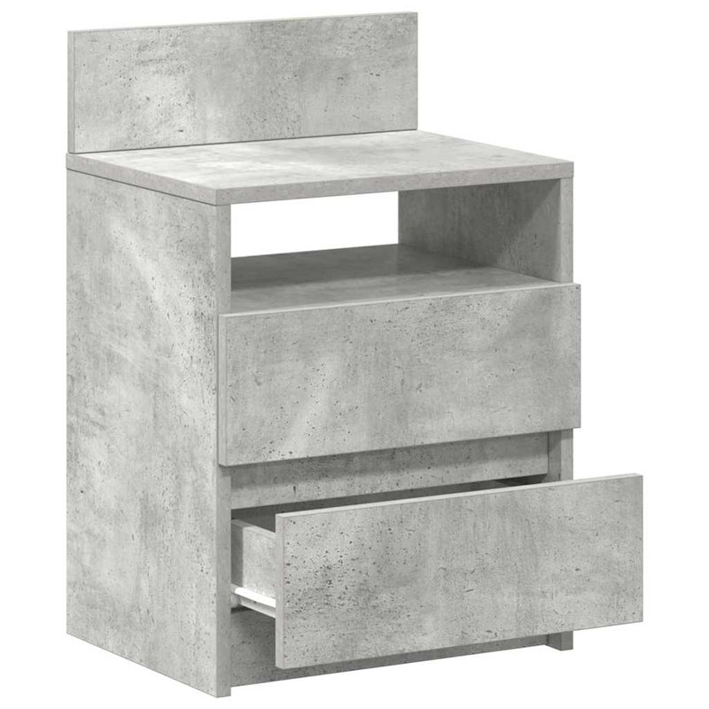 vidaXL betonszürke éjjeliszekrény 2 fiókkal 40x33x60 cm