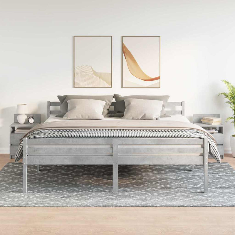 vidaXL 2 db betonszürke éjjeliszekrény 2 fiókkal 40x33x60 cm