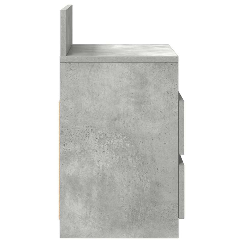 vidaXL 2 db betonszürke éjjeliszekrény 2 fiókkal 40x33x60 cm