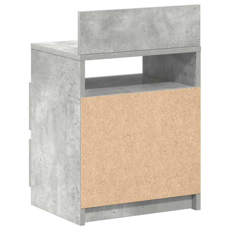 vidaXL 2 db betonszürke éjjeliszekrény 2 fiókkal 40x33x60 cm