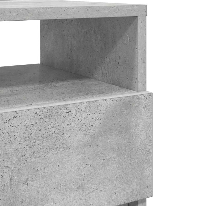 vidaXL 2 db betonszürke éjjeliszekrény 2 fiókkal 40x33x60 cm