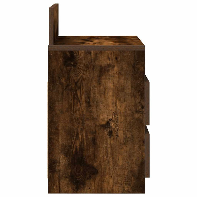 vidaXL 2 db füstös tölgy színű éjjeliszekrény 2 fiókkal 40x33x60 cm