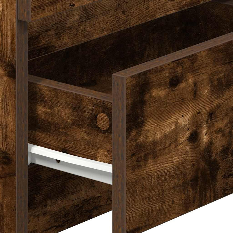 vidaXL 2 db füstös tölgy színű éjjeliszekrény 2 fiókkal 40x33x60 cm