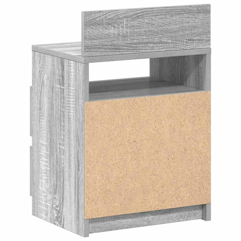 vidaXL 2 db szürke sonoma színű éjjeliszekrény 2 fiókkal 40x33x60 cm
