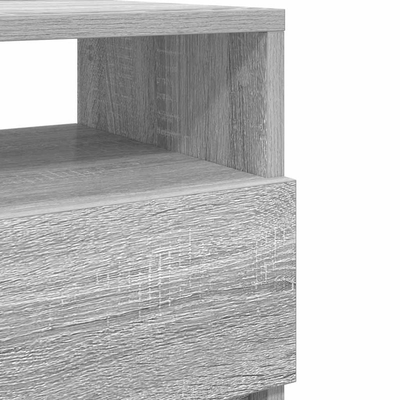 vidaXL 2 db szürke sonoma színű éjjeliszekrény 2 fiókkal 40x33x60 cm
