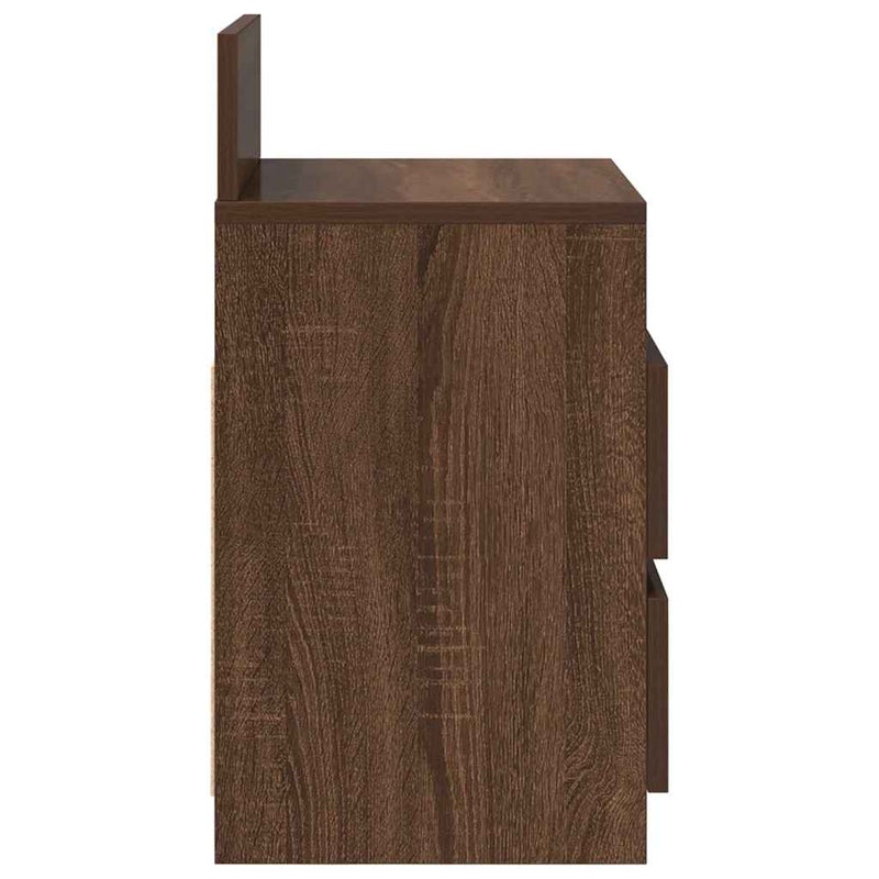 vidaXL 2 db barna tölgy színű éjjeliszekrény 2 fiókkal 40x33x60 cm