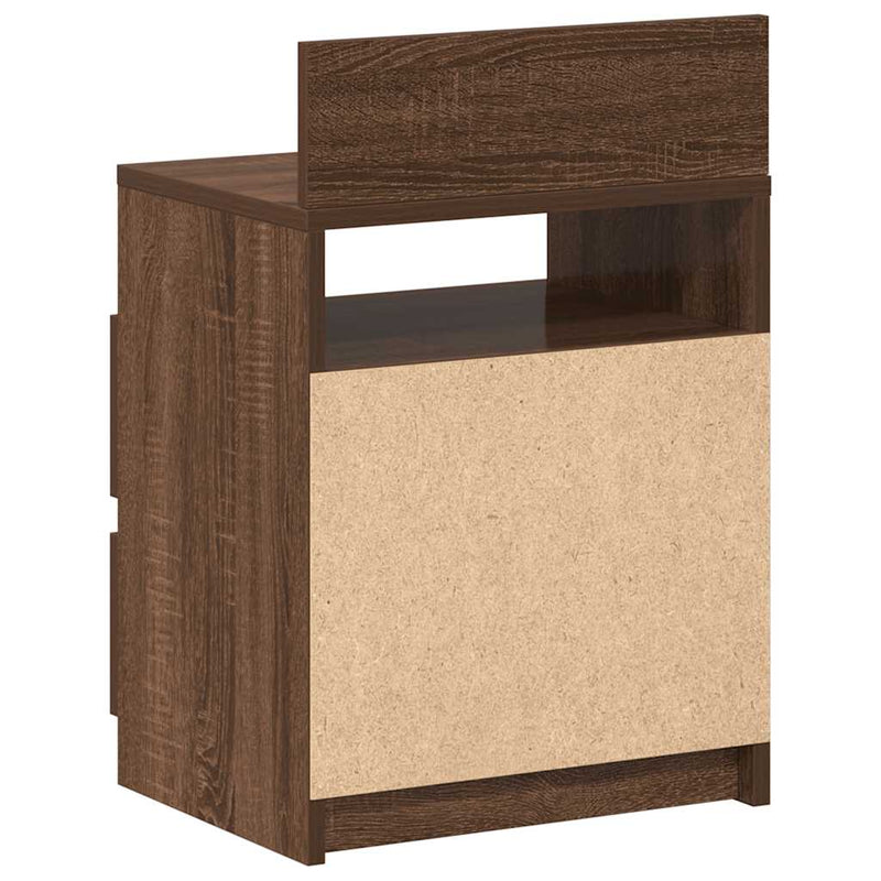 vidaXL 2 db barna tölgy színű éjjeliszekrény 2 fiókkal 40x33x60 cm