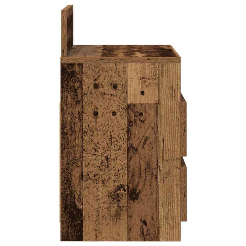 vidaXL antik fa színű éjjeliszekrény 2 fiókkal 40x33x60 cm