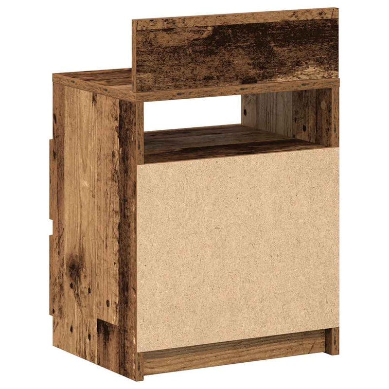 vidaXL 2 db antik fa színű éjjeliszekrény 2 fiókkal 40x33x60 cm