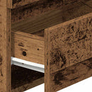 vidaXL 2 db antik fa színű éjjeliszekrény 2 fiókkal 40x33x60 cm