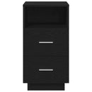 vidaXL 2 db fekete éjjeliszekrény 2 fiókkal 36x36x68 cm