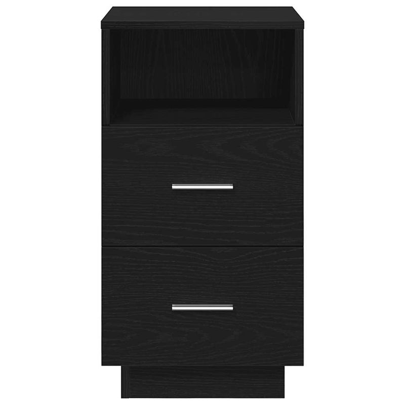 vidaXL 2 db fekete éjjeliszekrény 2 fiókkal 36x36x68 cm