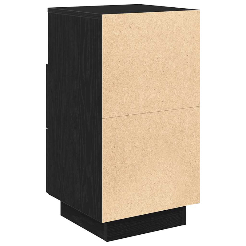 vidaXL 2 db fekete éjjeliszekrény 2 fiókkal 36x36x68 cm