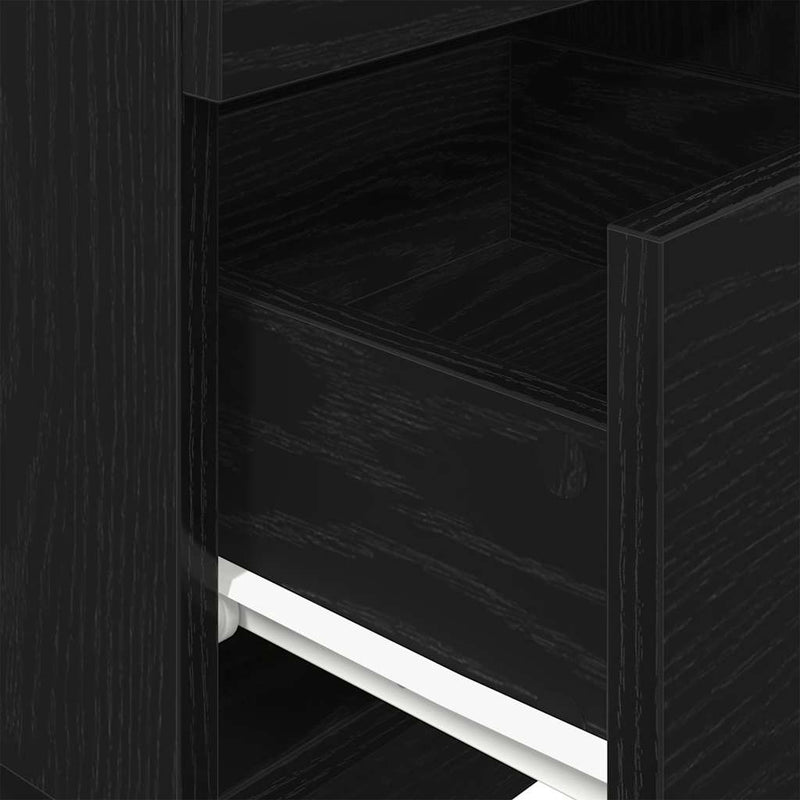 vidaXL 2 db fekete éjjeliszekrény 2 fiókkal 36x36x68 cm