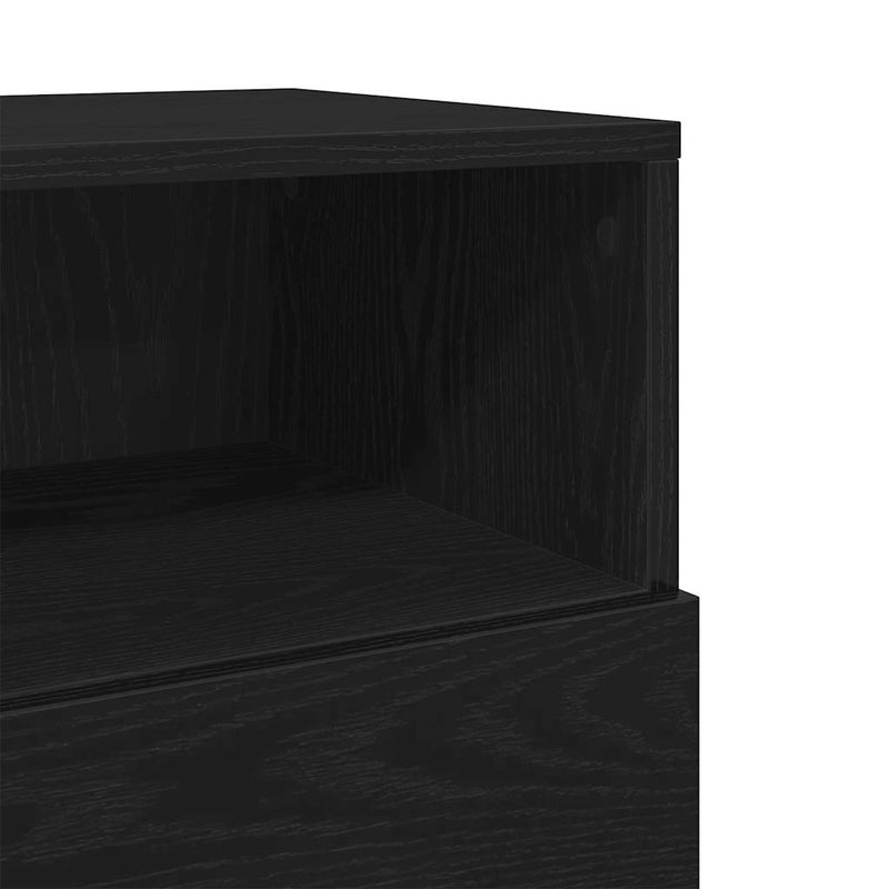 vidaXL 2 db fekete éjjeliszekrény 2 fiókkal 36x36x68 cm