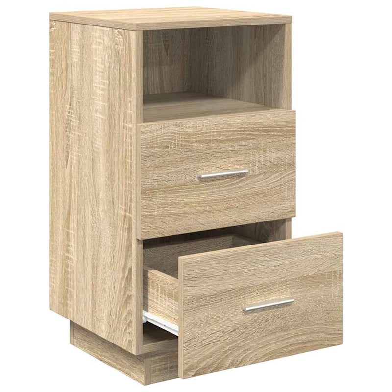 vidaXL 2 db sonoma tölgy színű éjjeliszekrény 2 fiókkal 36x36x68 cm