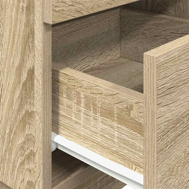 vidaXL 2 db sonoma tölgy színű éjjeliszekrény 2 fiókkal 36x36x68 cm