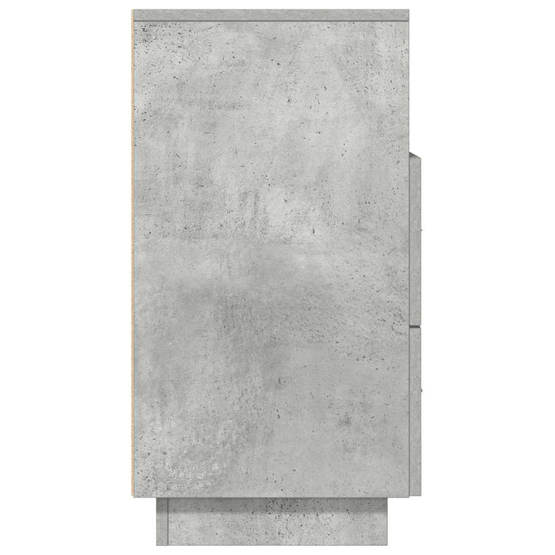 vidaXL 2 db betonszürke éjjeliszekrény 2 fiókkal 36x36x68 cm