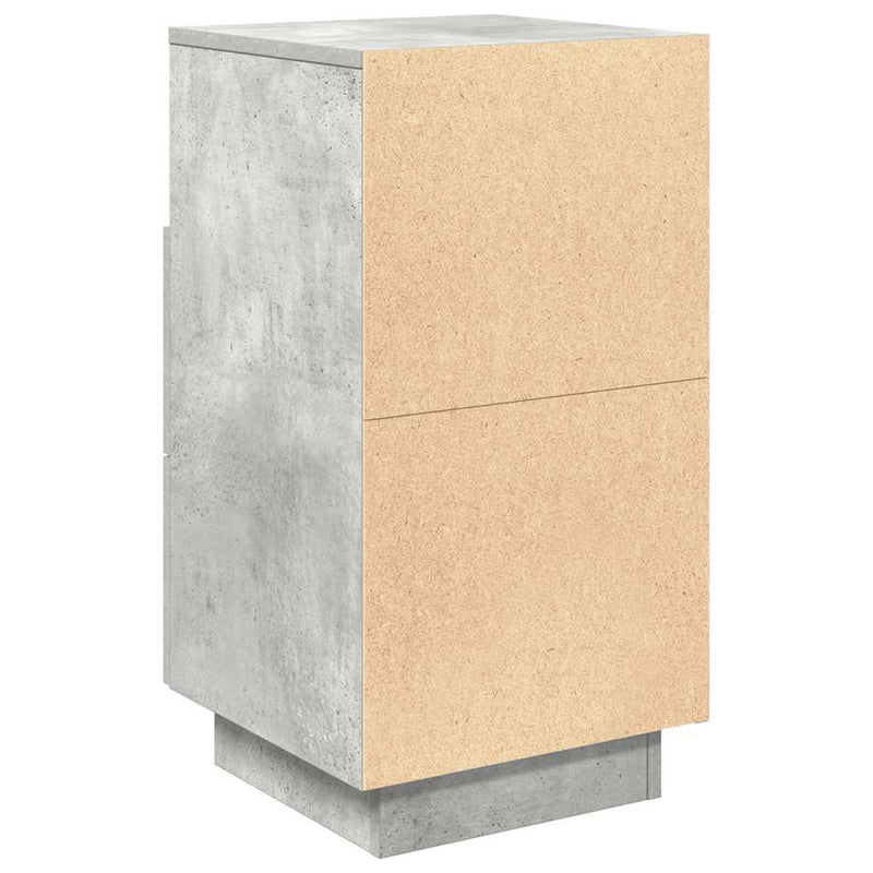 vidaXL 2 db betonszürke éjjeliszekrény 2 fiókkal 36x36x68 cm