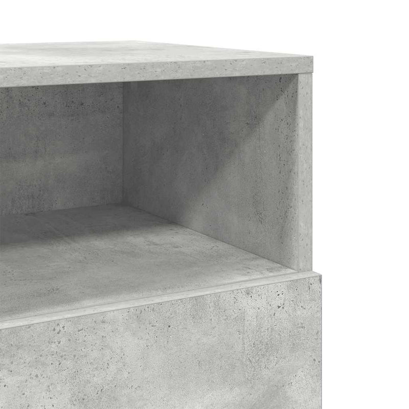 vidaXL 2 db betonszürke éjjeliszekrény 2 fiókkal 36x36x68 cm