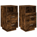 vidaXL 2 db füstös tölgy színű éjjeliszekrény 2 fiókkal 36x36x68 cm