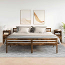 vidaXL 2 db füstös tölgy színű éjjeliszekrény 2 fiókkal 36x36x68 cm