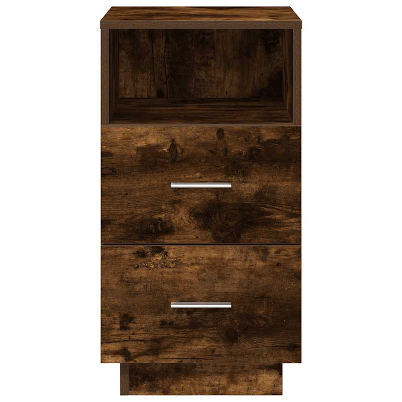 vidaXL 2 db füstös tölgy színű éjjeliszekrény 2 fiókkal 36x36x68 cm